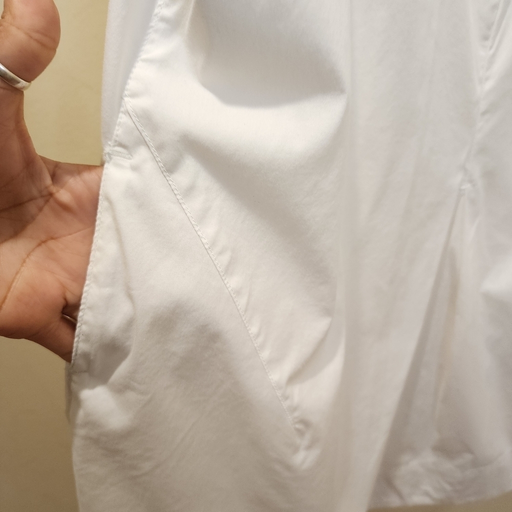 ZARA BASIC White Romper Mini dress with pockets size M - Picture 8 of 14